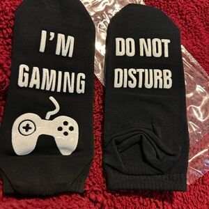 Do Not Disturb 'I'm Gaming' Black Novelty Socks